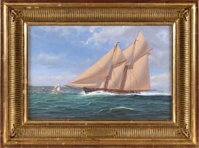 Schooner Sachem off Castle Point, 1894