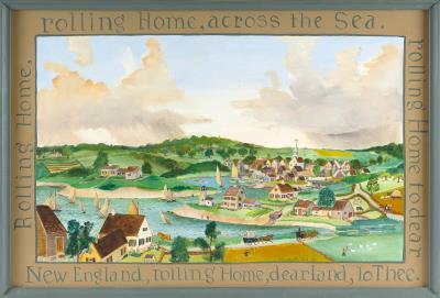 Rolling Home, rolling Home, across the Sea, rolling Home to dear New England, rolling Home, dear Land, to Thee.