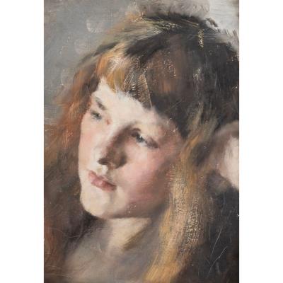 Study head of a young woman