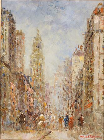 New York Streets by John William Morgan - Auction record, sale price, and art valuation. Compare with similar artists and explore comparable artworks.