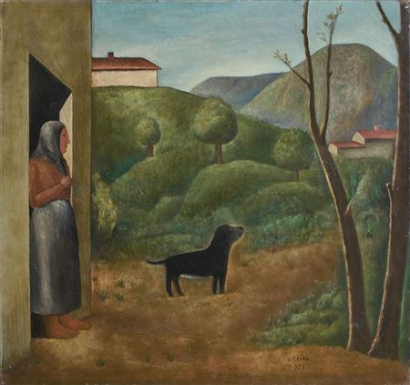 L'Attesa, 1926 by Carlo Carra - Auction record, sale price, and art valuation. Compare with similar artists and explore comparable artworks.