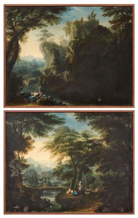"Carlo and Ubaldo in Armida's Garden" and "Erminia among the Shepherds"
