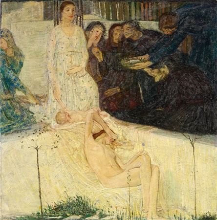 Maternità (Adolescente, Allegoria), 1912 by Ferruccio Ferrazzi - Auction record, sale price, and art valuation. Compare with similar artists and explore comparable artworks.