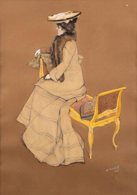 Young lady on a bench