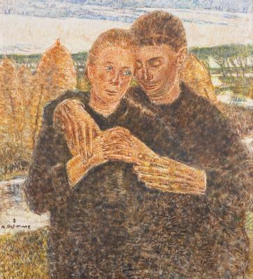 Idylle by Alphonse-Joseph Blomme - Auction record, sale price, and art valuation. Compare with similar artists and explore comparable artworks.
