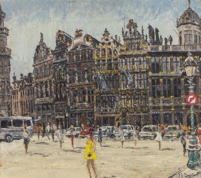 Grand Place, Brussels by Jean Guy Beernaert - Auction record, sale price, and art valuation. Compare with similar artists and explore comparable artworks.