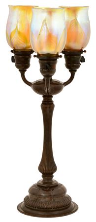 Three-Light Newel Post Table Lamp