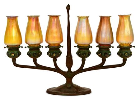 Six-Light "Jeweled" Candelabrum