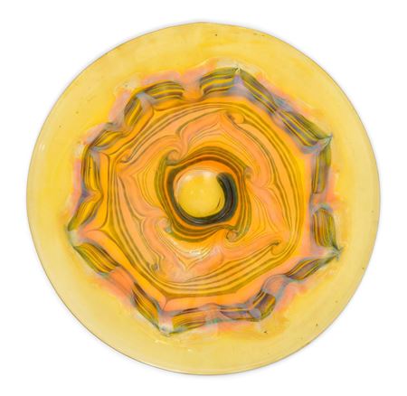 Decorated Favrile Glass Roundel