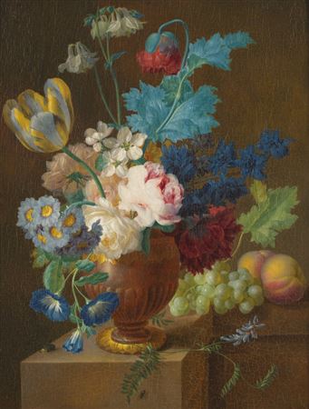 Still life with Flowers in a Terracotta Vase