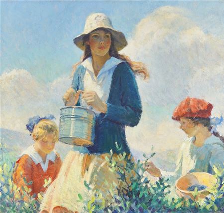 The Blueberry Pickers, c. 1920