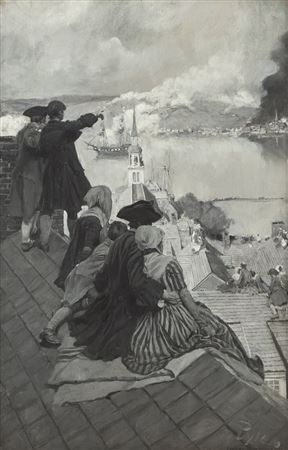 Viewing the Battle of Bunker's Hill, 1901 by Howard Pyle - Auction record, sale price, and art valuation. Compare with similar artists and explore comparable artworks.