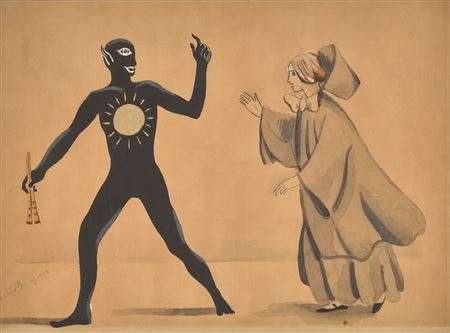 Girl and Faun (from The Puritans), 1922 - Image 1 of 3