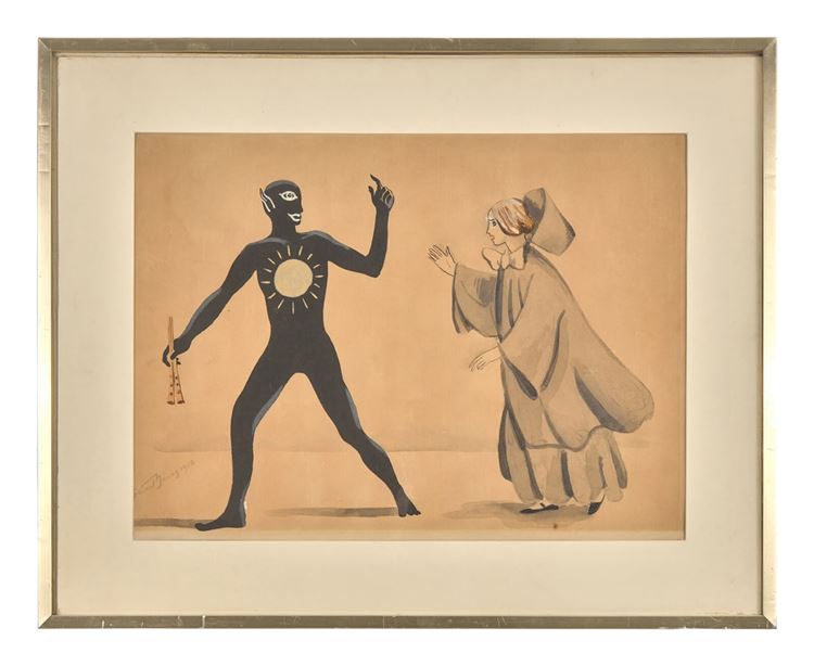 Girl and Faun (from The Puritans), 1922 - Image 2 of 3