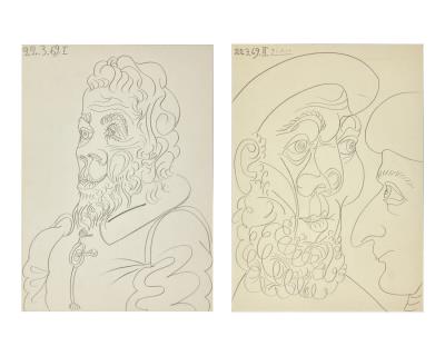 Tête d’Homme (with Deux Têtes verso), 1969