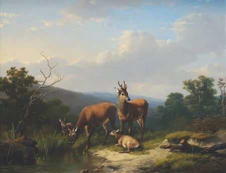 Deer in a Landscape, 1852