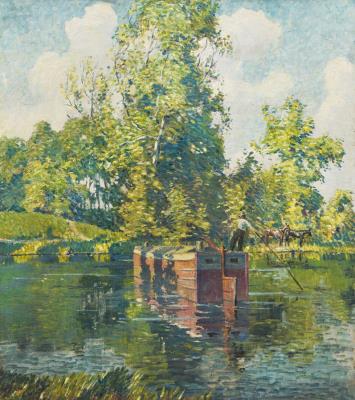 Sample artwork by Morgan Colt (1876 - 1926), known for metal work, landscape and coastal view painting, architect - View similar artists and auction records