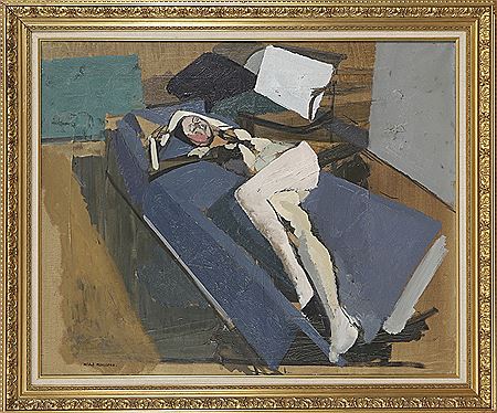 Nu au canapé bleu