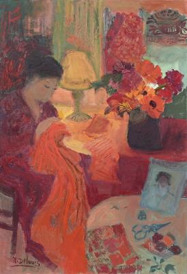 Woman sewing