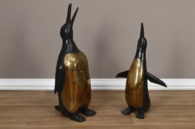 Emperor penguin and its young