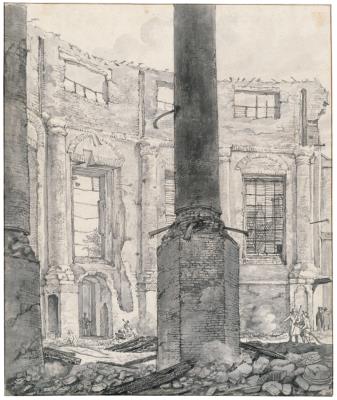 The Remains of the Lutheran Church in Amsterdam after the Fire of 1822