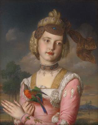 Portrait of the daughter Alexandrine "Lexi" as a noblewoman