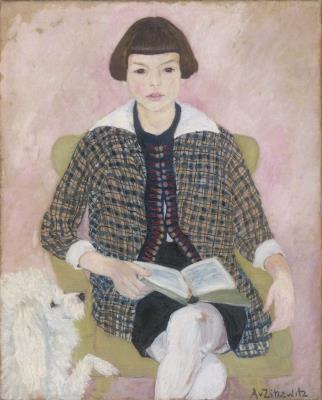 Girl with a poodle