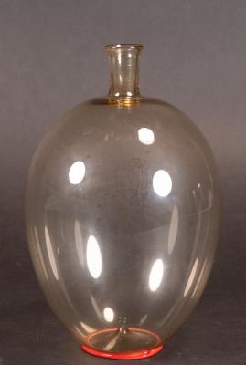 Globular Transparent Murano Art Glass Vase