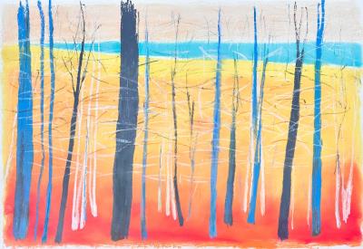 Untitled (Large Black Tree Trunk)