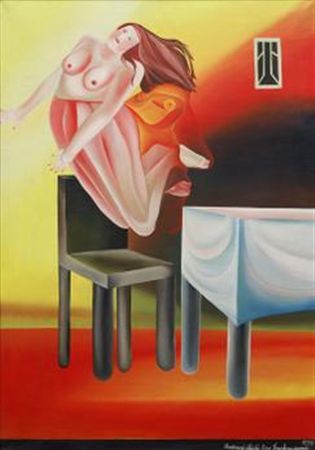 Sample artwork by Eva Svankmajerova (1940 - 2005), known for painting and sculpture - View similar artists and auction records