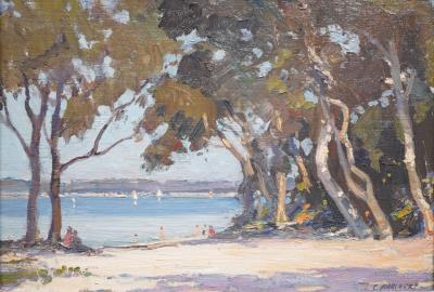 Figures on a beach