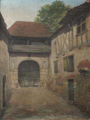 Abbaye Saint-Pierre - 17th-century main door at Solignac (Haute-Vienne)