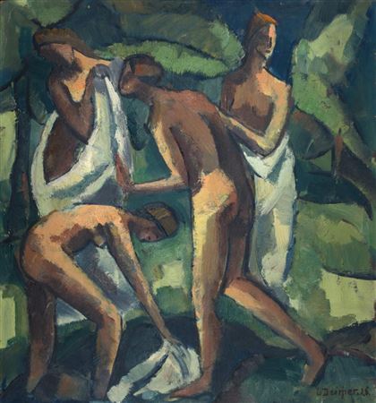 Bathing Women by Luise Deicher - Auction record, sale price, and art valuation. Compare with similar artists and explore comparable artworks.