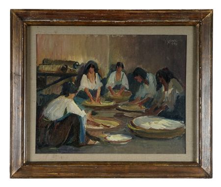 Donne al lavoro by Gaetano Spinelli - Auction record, sale price, and art valuation. Compare with similar artists and explore comparable artworks.