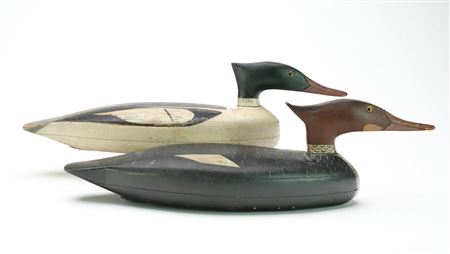 Pair of American mergansers by John Dawson - Auction record, sale price, and art valuation. Compare with similar artists and explore comparable artworks.