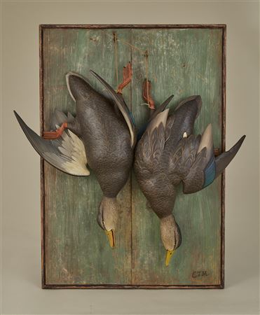 Black duck still life (two drakes) by Cameron McIntyre - Auction record, sale price, and art valuation. Compare with similar artists and explore comparable artworks.