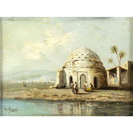 Untitled (Figures Beside the Nile River, Egypt)
