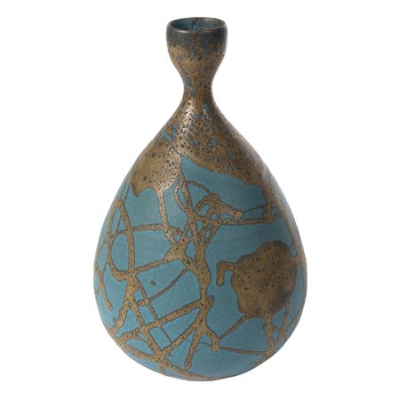 Gilt Decorated Ceramic Vases (2)