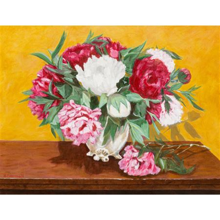 Peonies in Vaso Ceramica