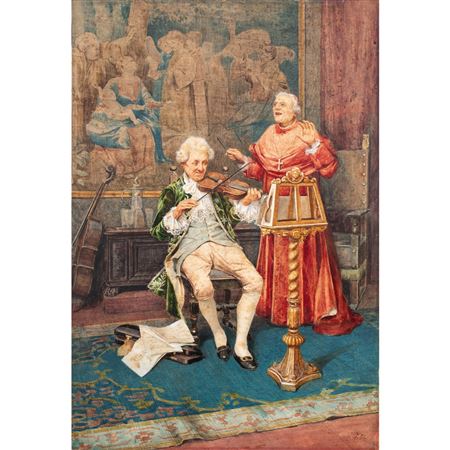 Untitled (Interior Scene with Figures)