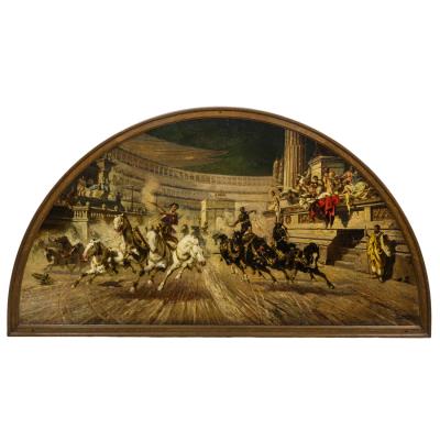 Gladiator Scene with Chariots