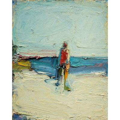 Walking Figure on Beach by Dennis Hare - Auction record, sale price, and art valuation. Compare with similar artists and explore comparable artworks.