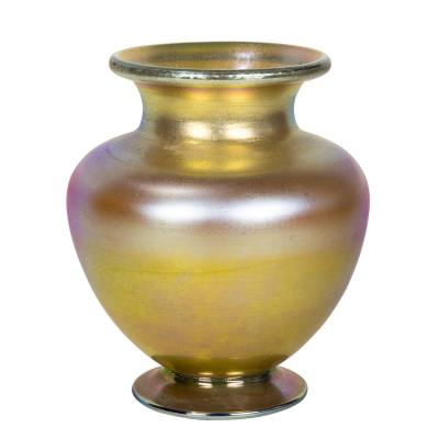 Gold Favrile glass vase