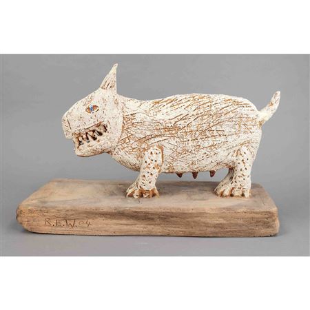 White Dog by Raymond E Waydelich - Auction record, sale price, and art valuation. Compare with similar artists and explore comparable artworks.