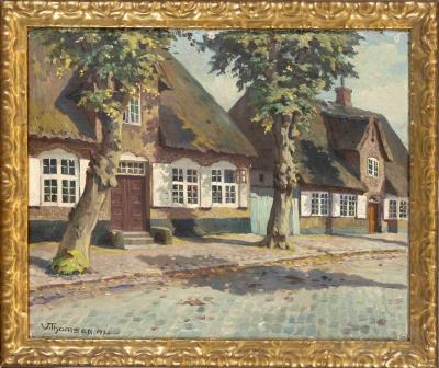 Reethäuser in Mögeltondern (Nordschleswig) by Willy Thomsen - Auction record, sale price, and art valuation. Compare with similar artists and explore comparable artworks.