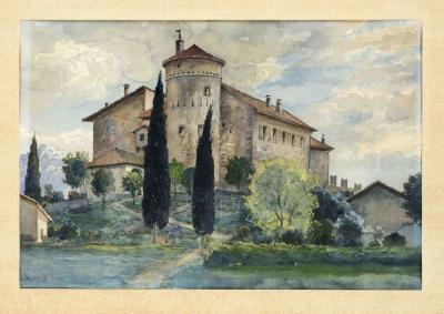 View of Castel Toblino near Trento by Michael Ruppe - Auction record, sale price, and art valuation. Compare with similar artists and explore comparable artworks.