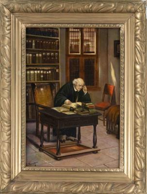 Scholar in his study by Lasarre Yudovin Judavics-Paneth - Auction record, sale price, and art valuation. Compare with similar artists and explore comparable artworks.