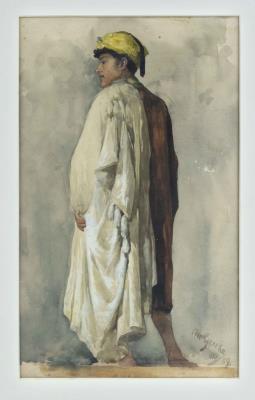 Figure of a Young Arab Seen From Behind by Otto Geerke - Auction record, sale price, and art valuation. Compare with similar artists and explore comparable artworks.