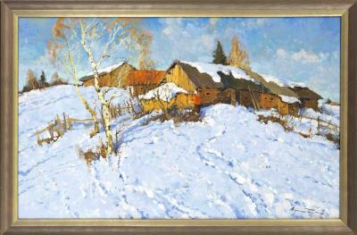 Russian village in winter