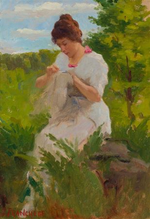 Petit point au grand air by Joseph-Charles Franchere - Auction record, sale price, and art valuation. Compare with similar artists and explore comparable artworks.
